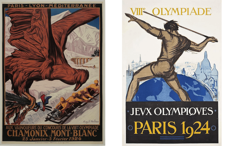 Affiches de Chamonix 1924 et Paris 1924