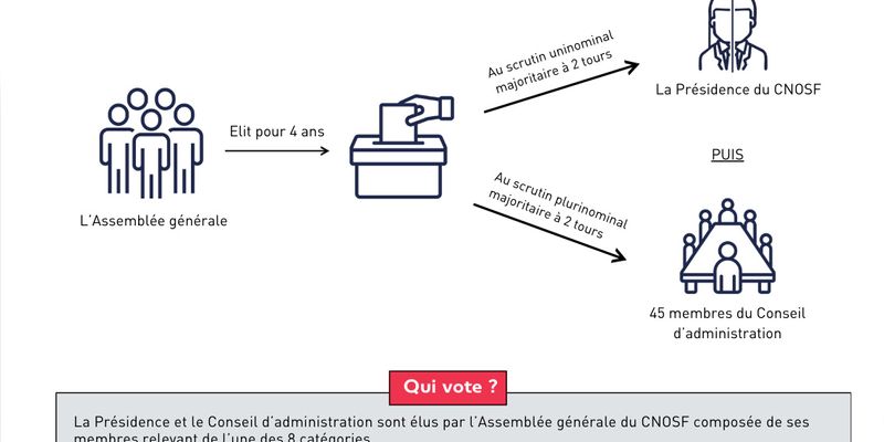 Infographie des élections du CNOSF.