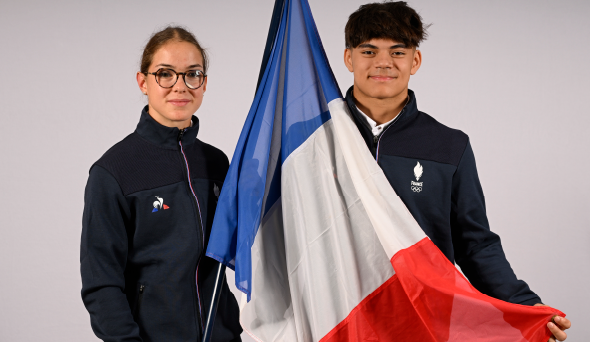 Léna Auvray et Anthony Mansard : porte-drapeaux tricolores du FOJE 2023