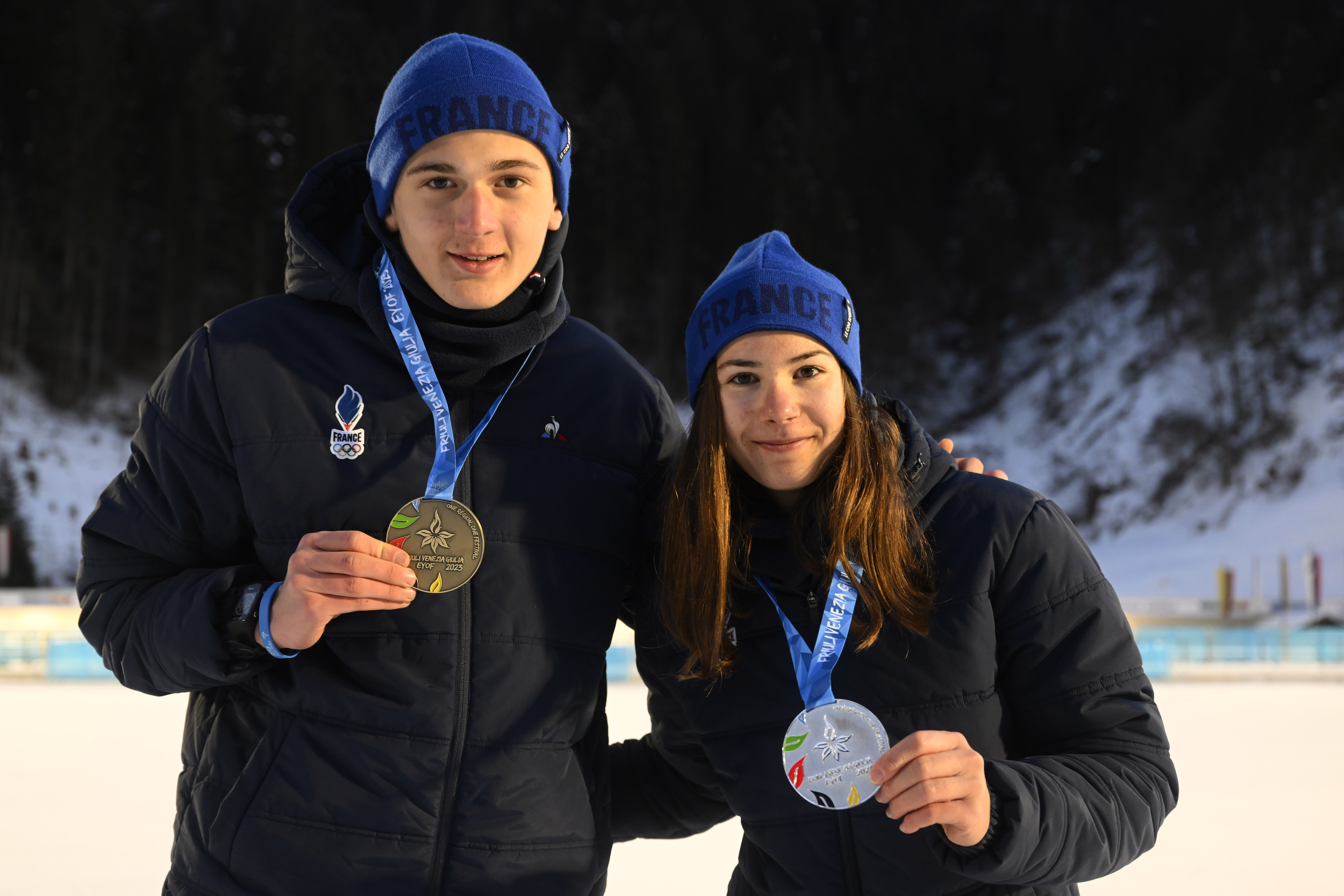 Guillaume Poirot et Voldiya Galmace Paulin, biathlon