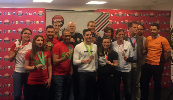 Gauthier Klauss en visite chez Sport 2000