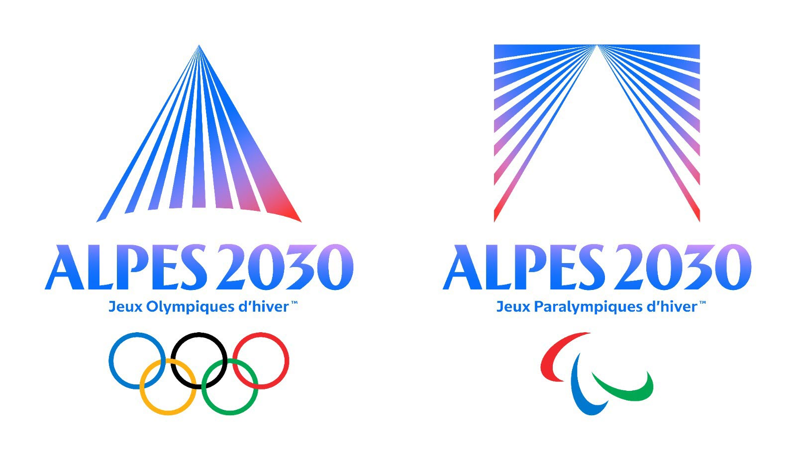 Emblèmes Olympiques et Paralympiques Alpes 2030