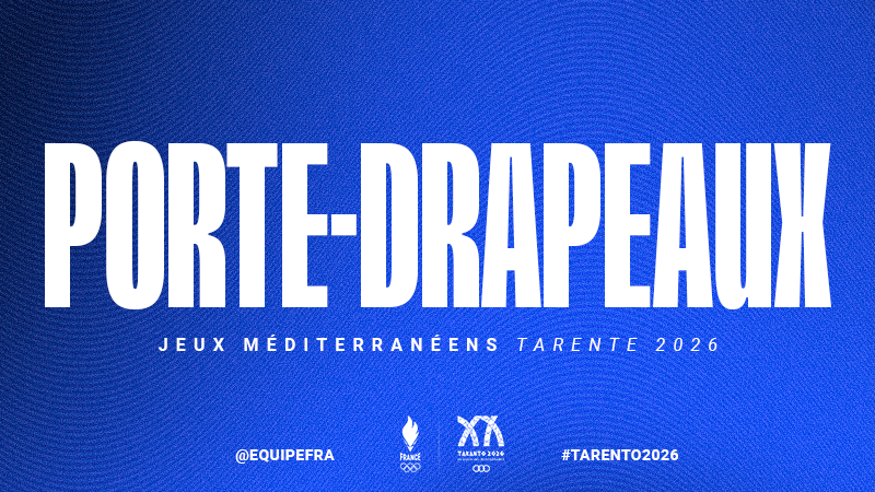 Annonce des porte-drapeaux de la délégation française aux Jeux Méditerranéens de Tarente 2026